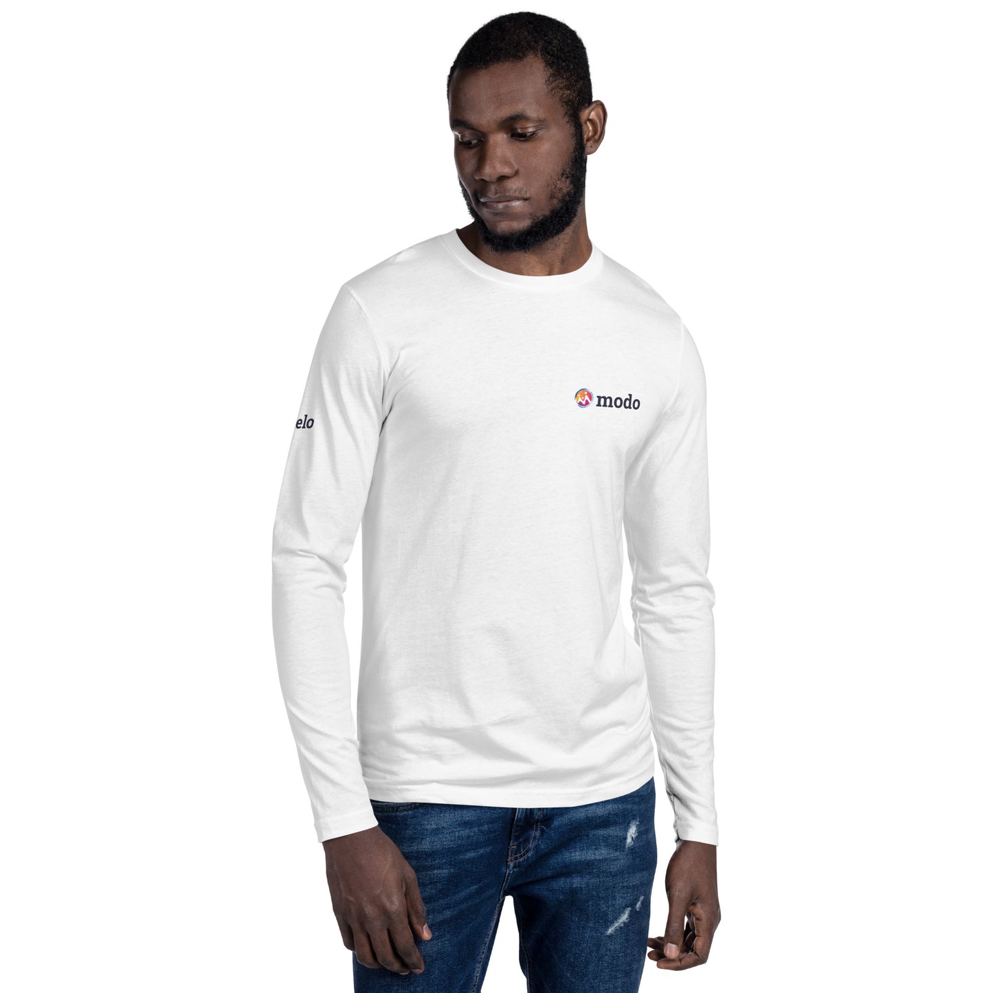 Modo modelo Long Sleeve Fitted Crew