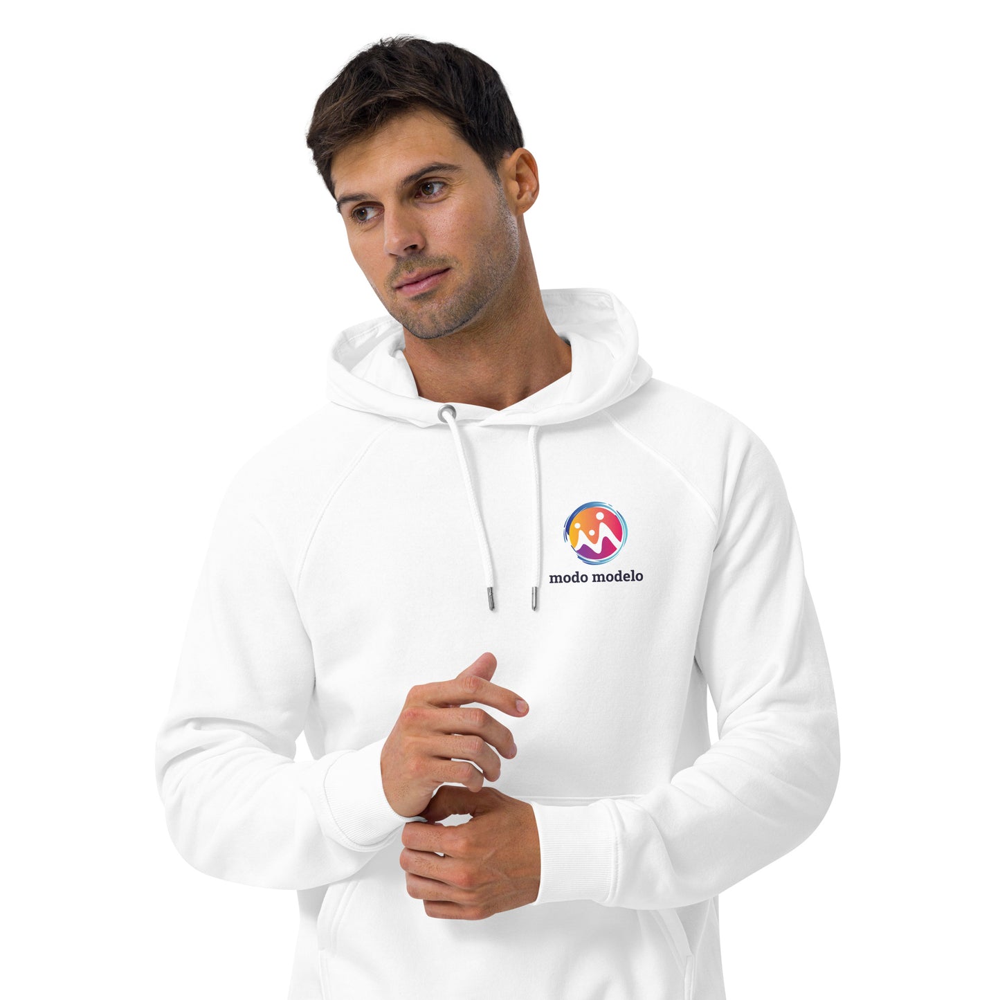 Modo modelo Unisex eco raglan hoodie