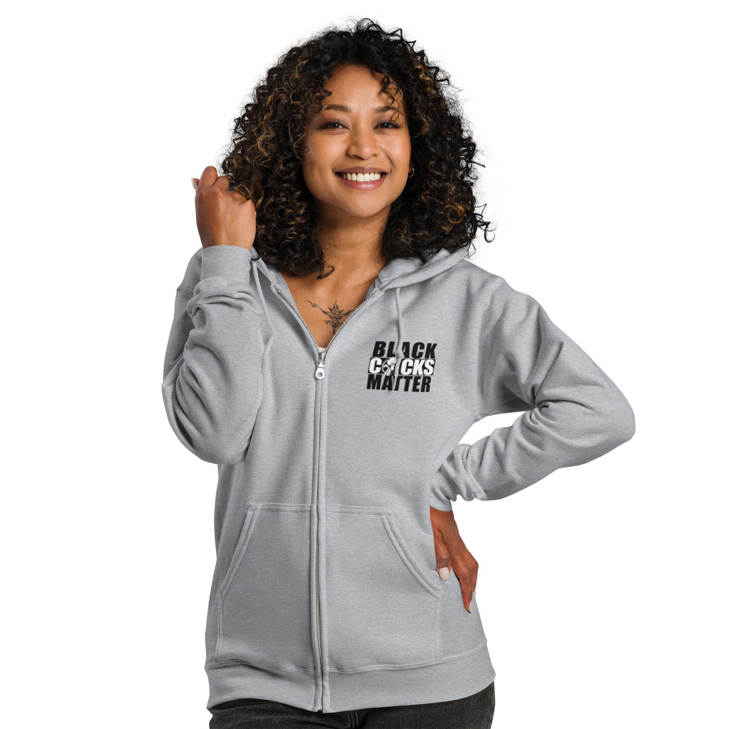 Black Cocks Matter Unisex heavy blend zip hoodie - Las Vegas