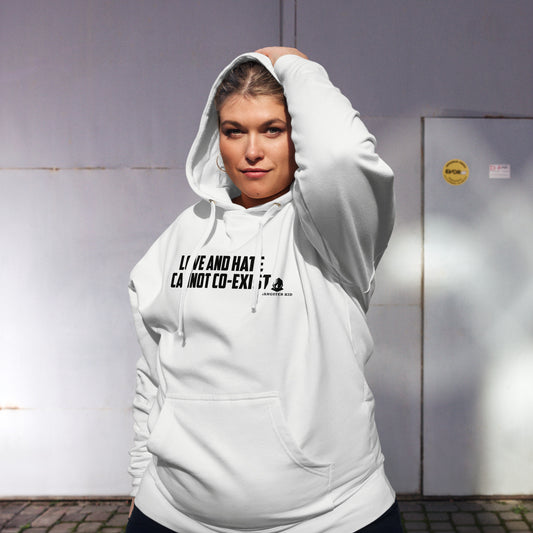 Love And Hate Unisex midweight hoodie