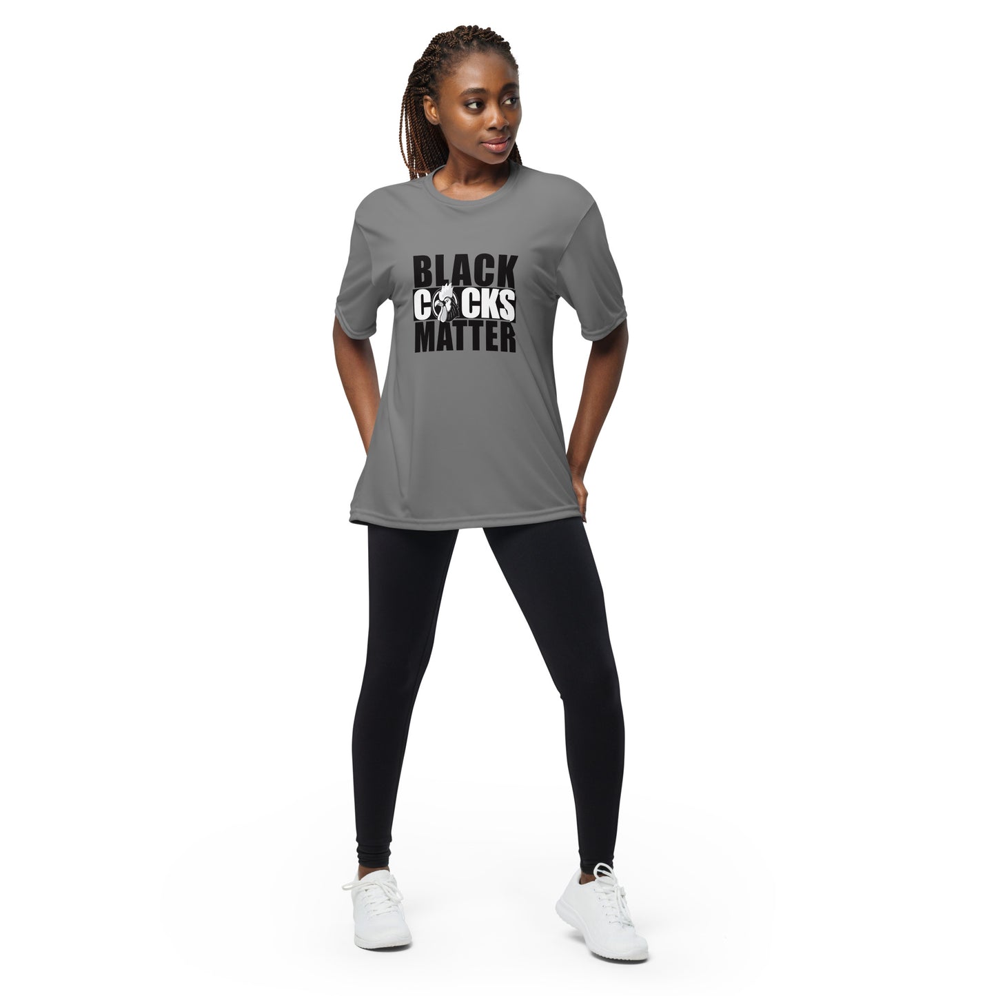 Black Cocks Matter Unisex performance crew neck t-shirt - Denver