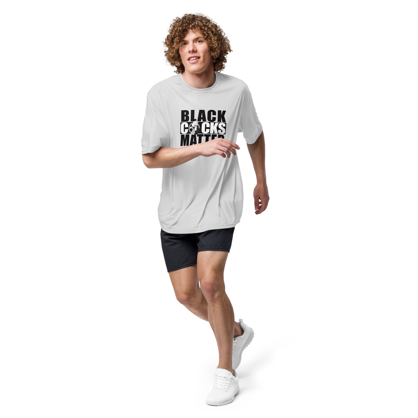 Black Cocks Matter Unisex performance crew neck t-shirt