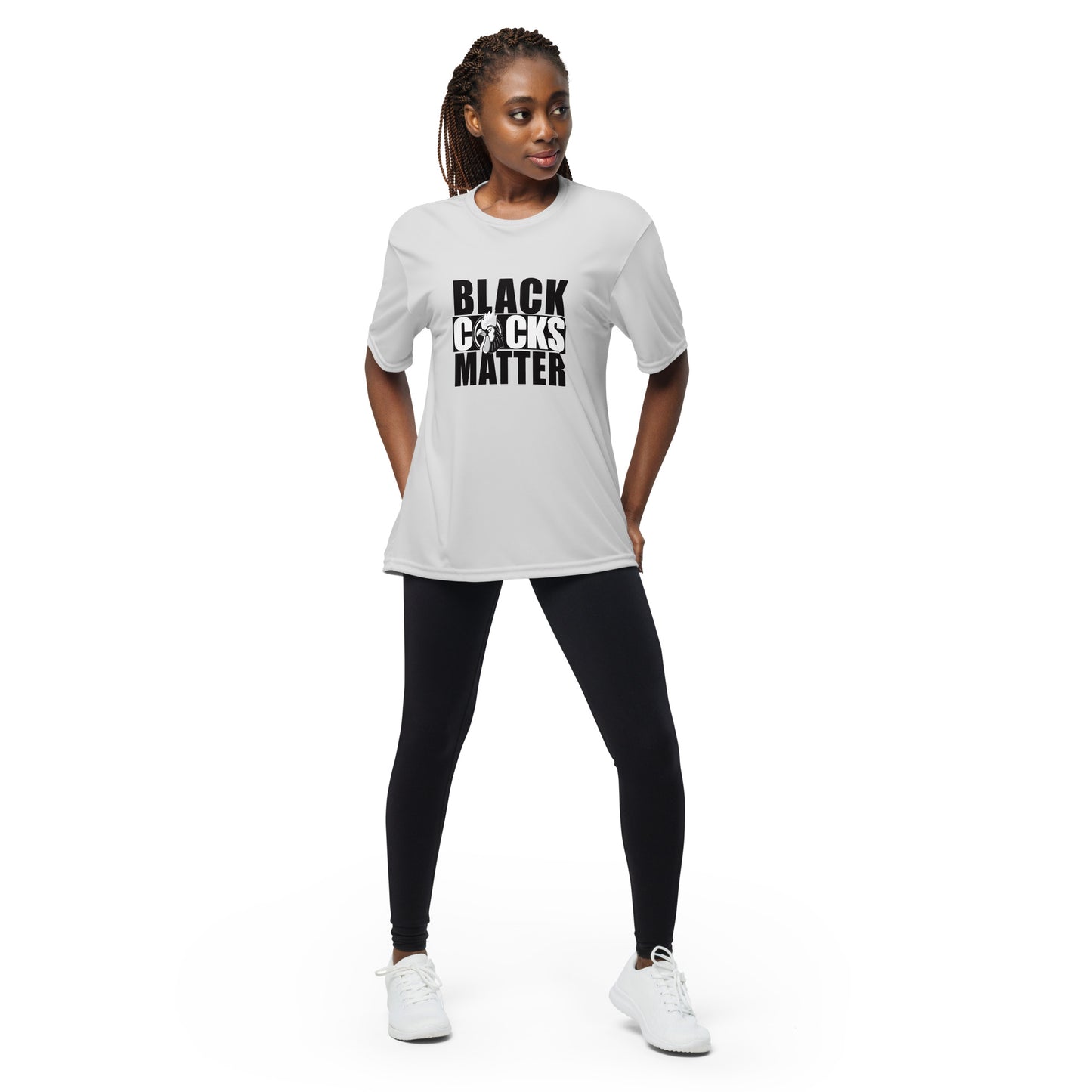 Black Cocks Matter Unisex performance crew neck t-shirt - Denver