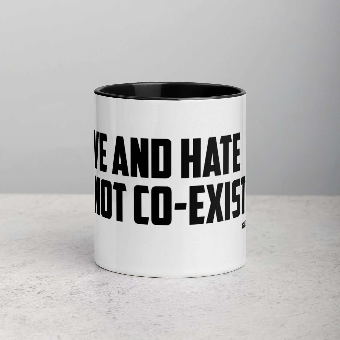 Love And Hate Mug with Color Inside