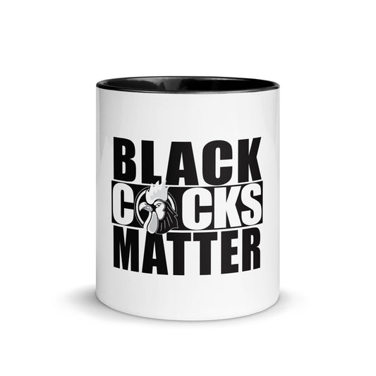 Black Cocks Matter Mug with Color Inside