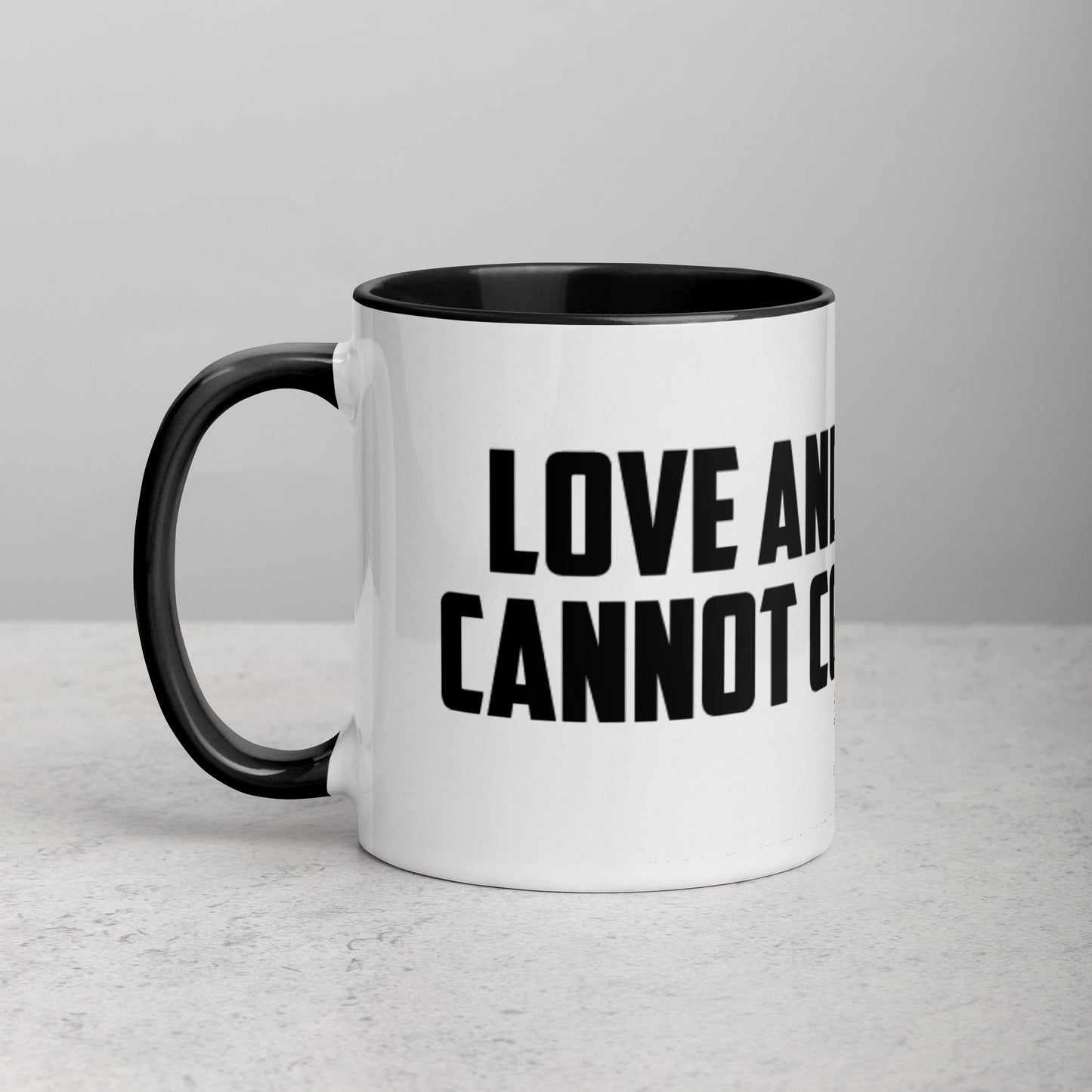 Love And Hate Mug with Color Inside