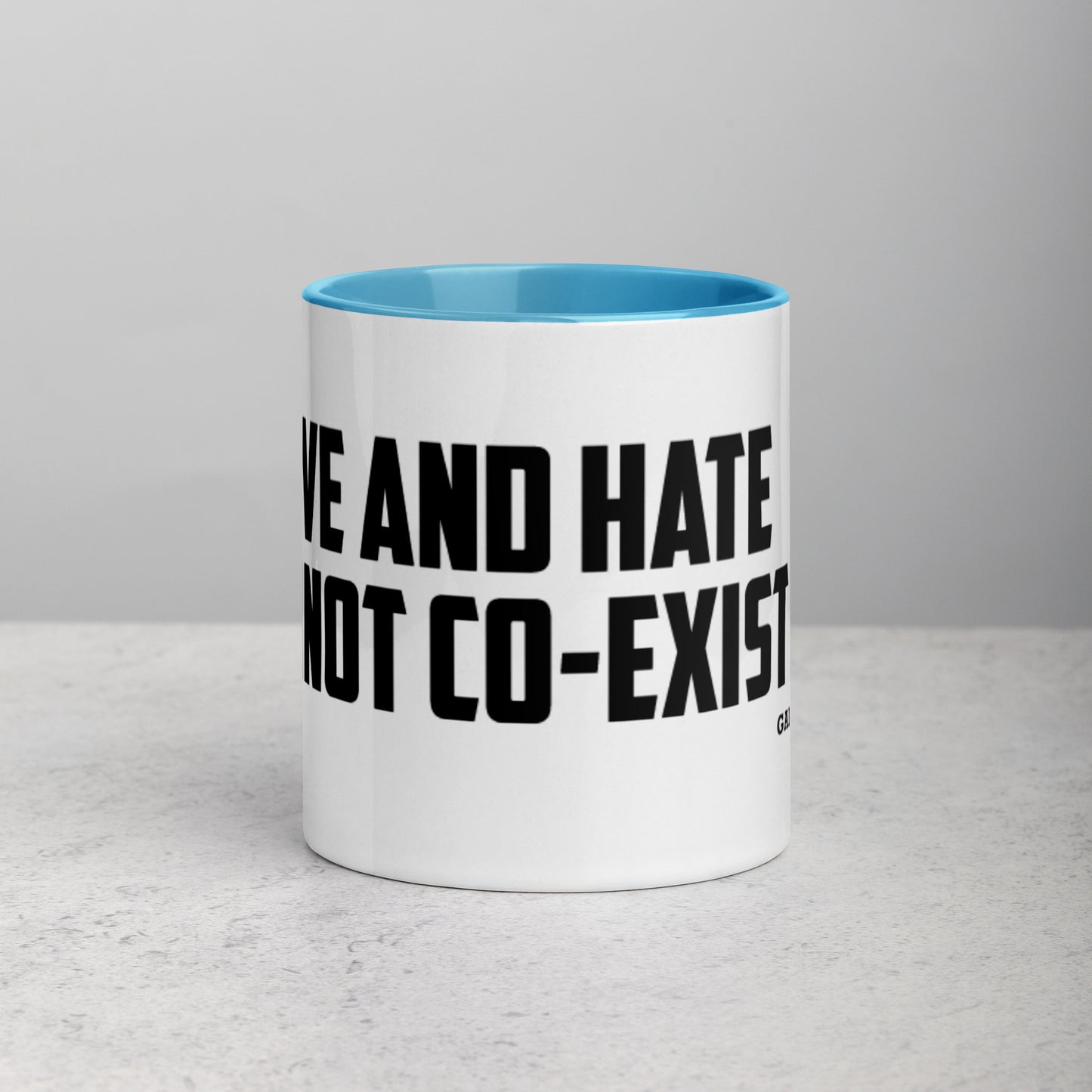 Love And Hate Mug with Color Inside