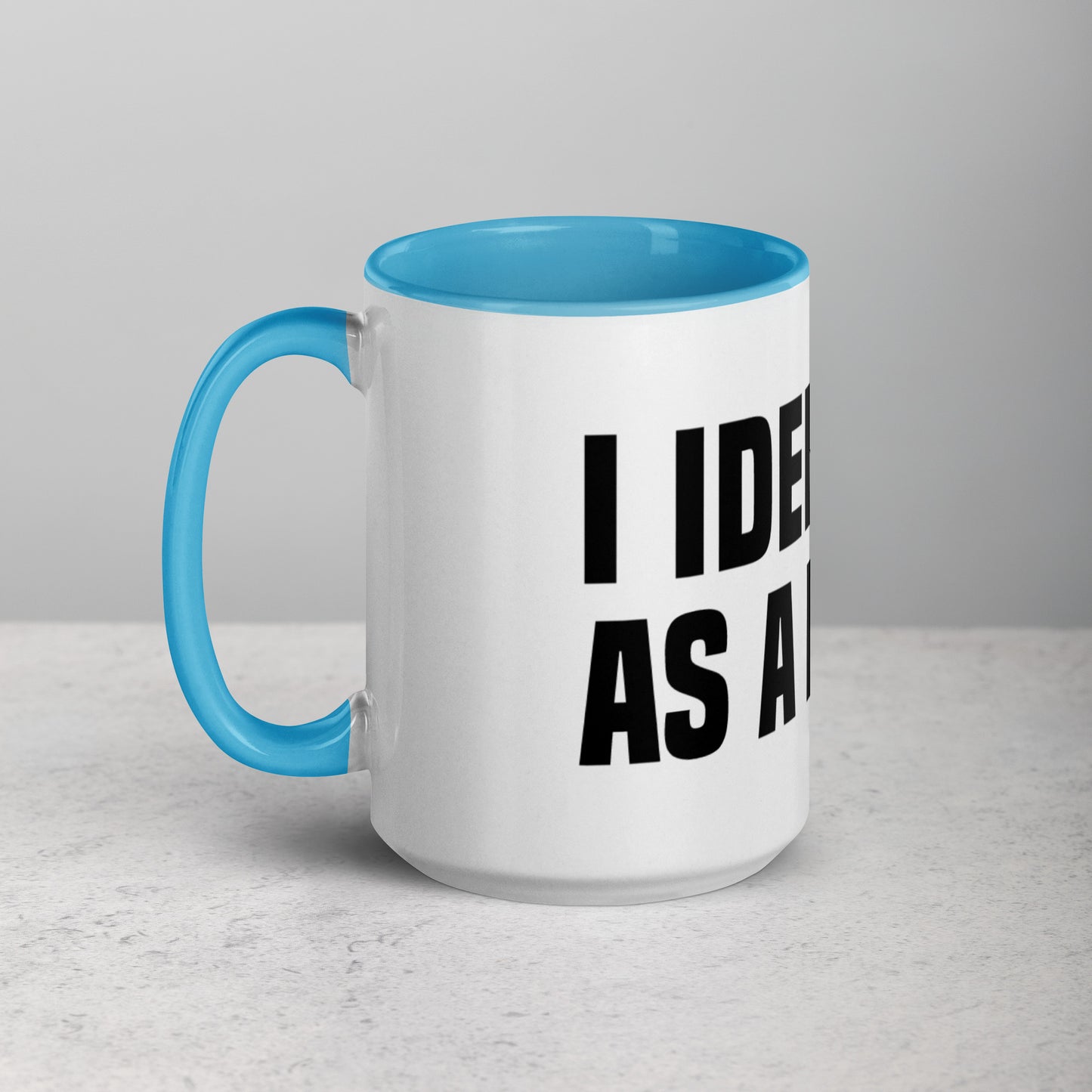 I Identify As A Dawg Mug with Color Inside