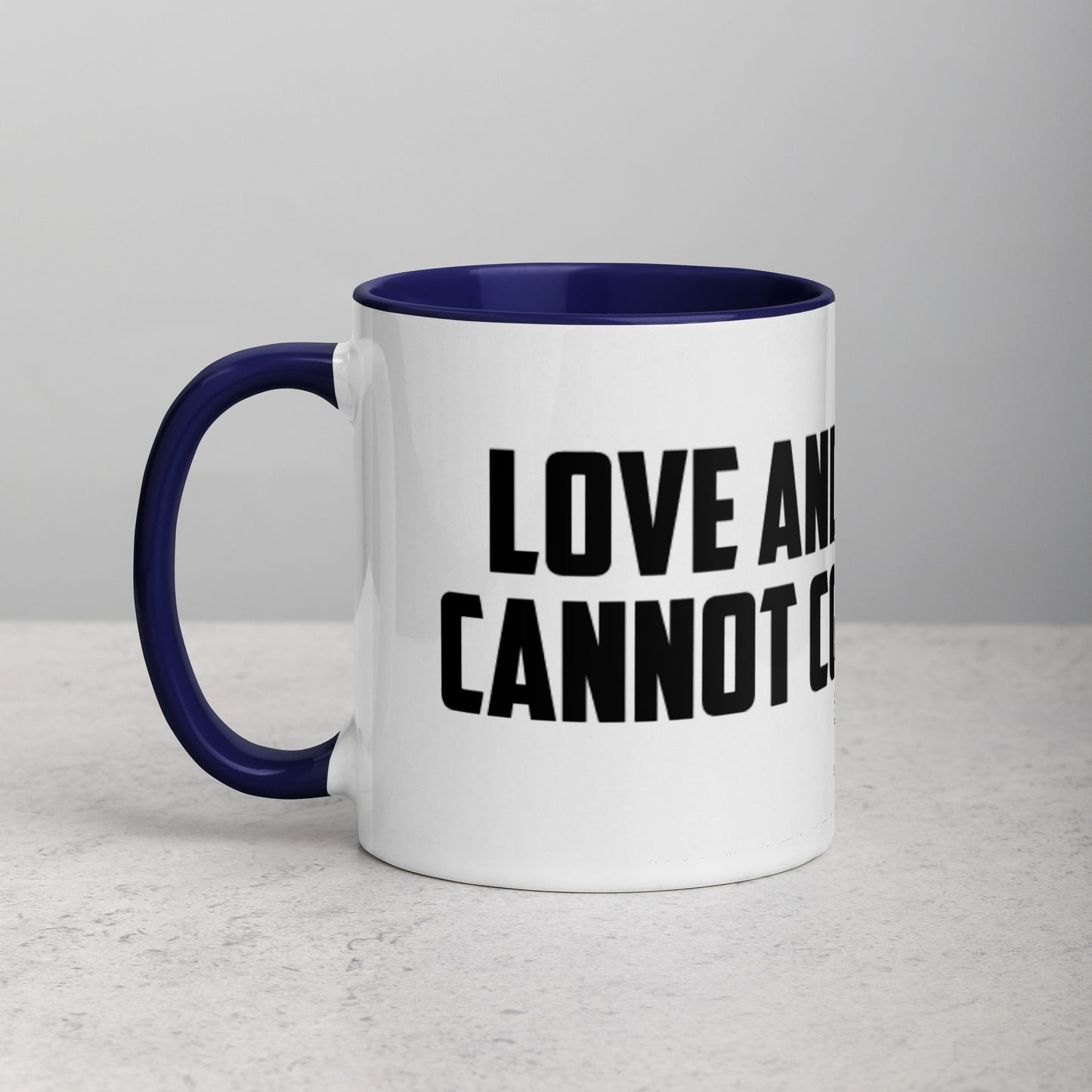 Love And Hate Mug with Color Inside