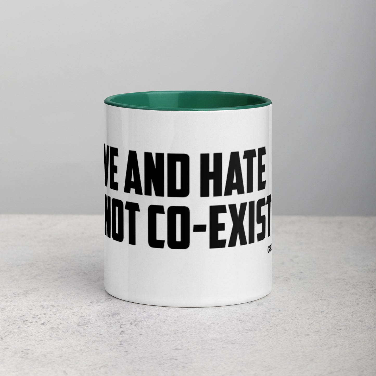 Love And Hate Mug with Color Inside