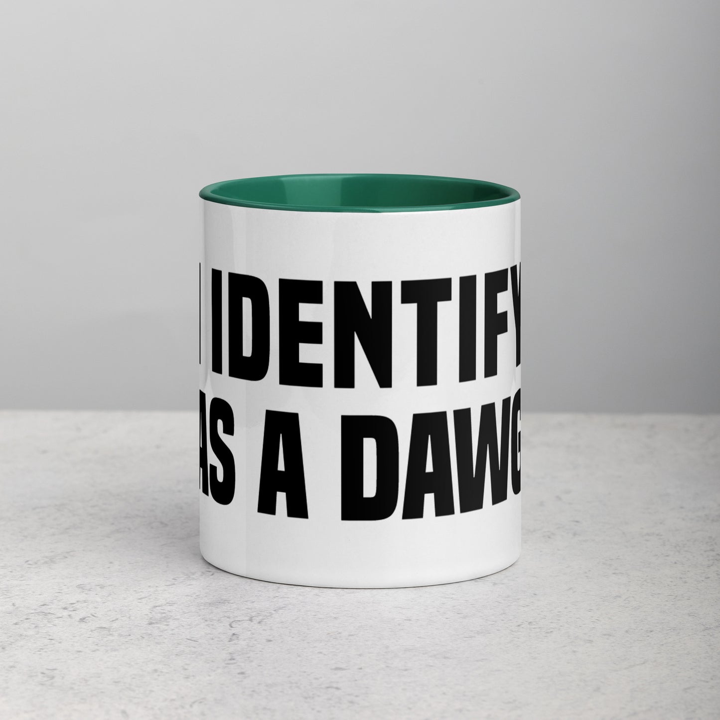 I Identify As A Dawg Mug with Color Inside