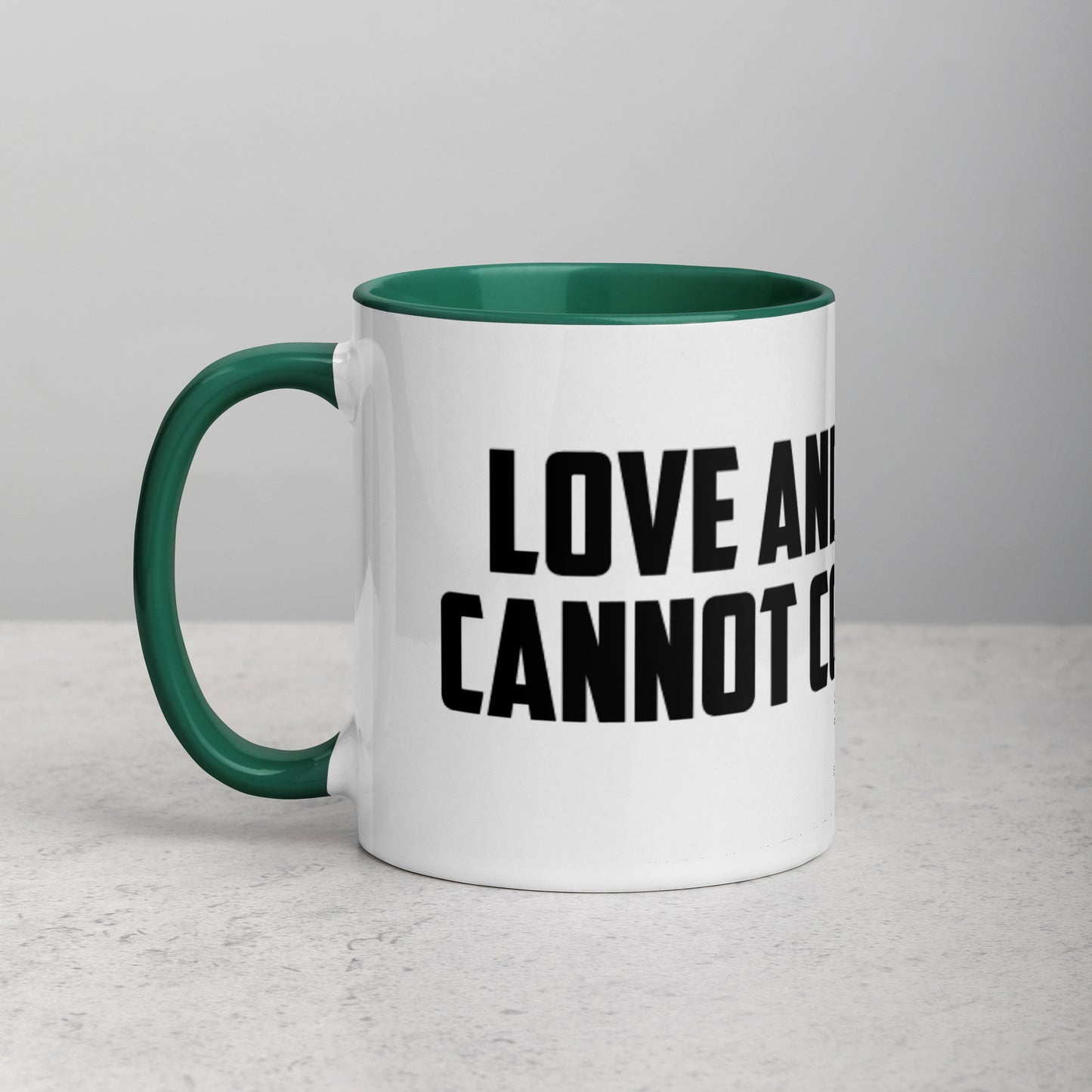 Love And Hate Mug with Color Inside