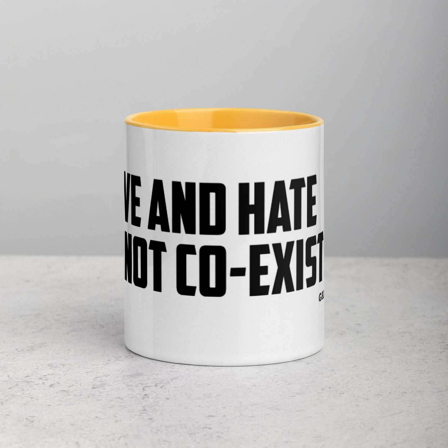 Love And Hate Mug with Color Inside