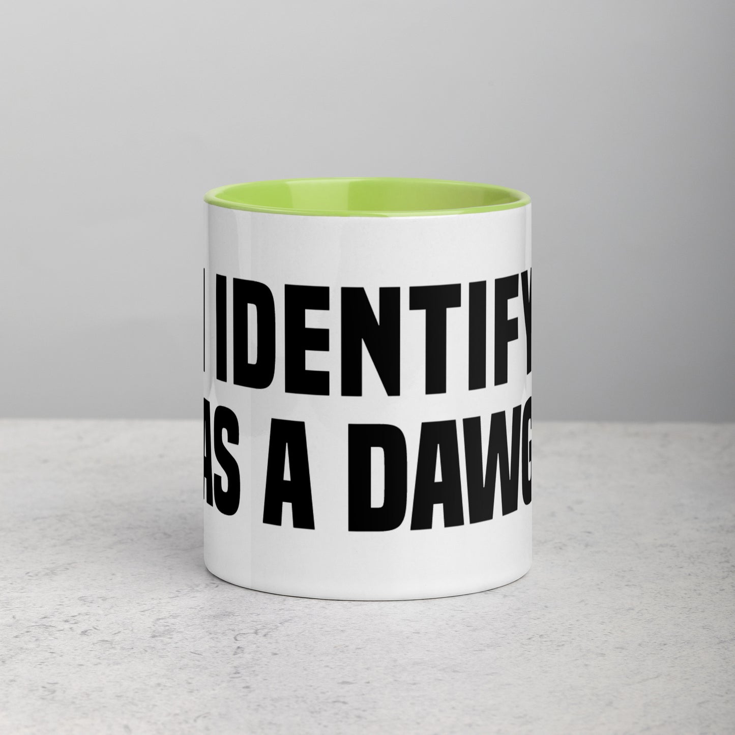 I Identify As A Dawg Mug with Color Inside