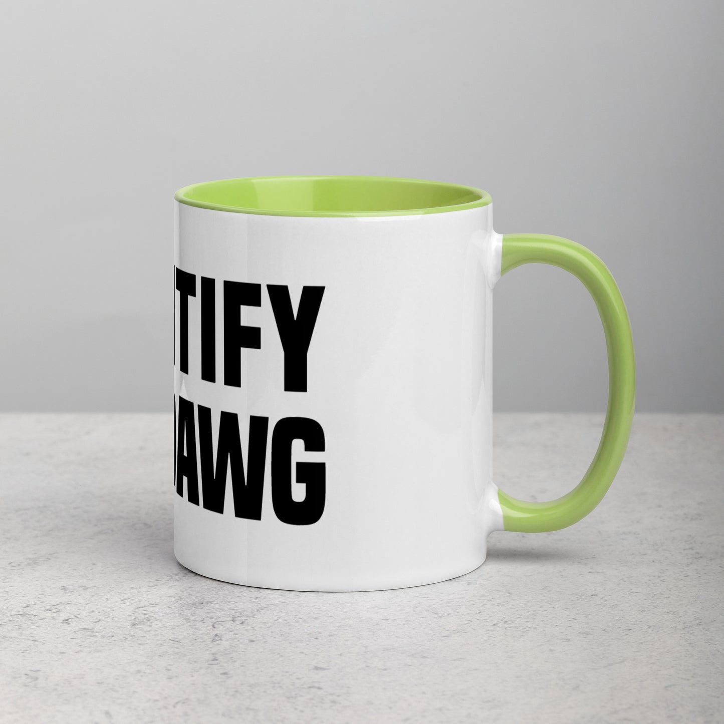 I Identify As A Dawg Mug with Color Inside