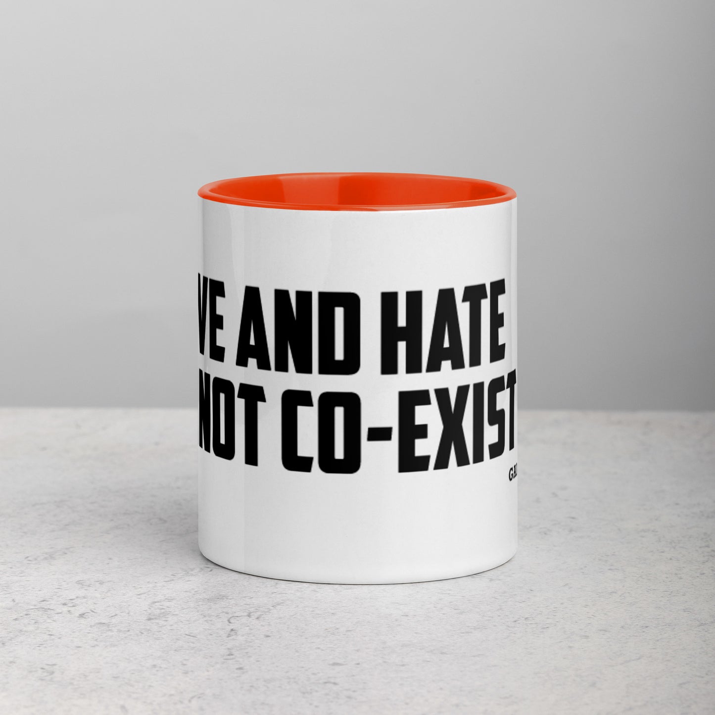 Love And Hate Mug with Color Inside