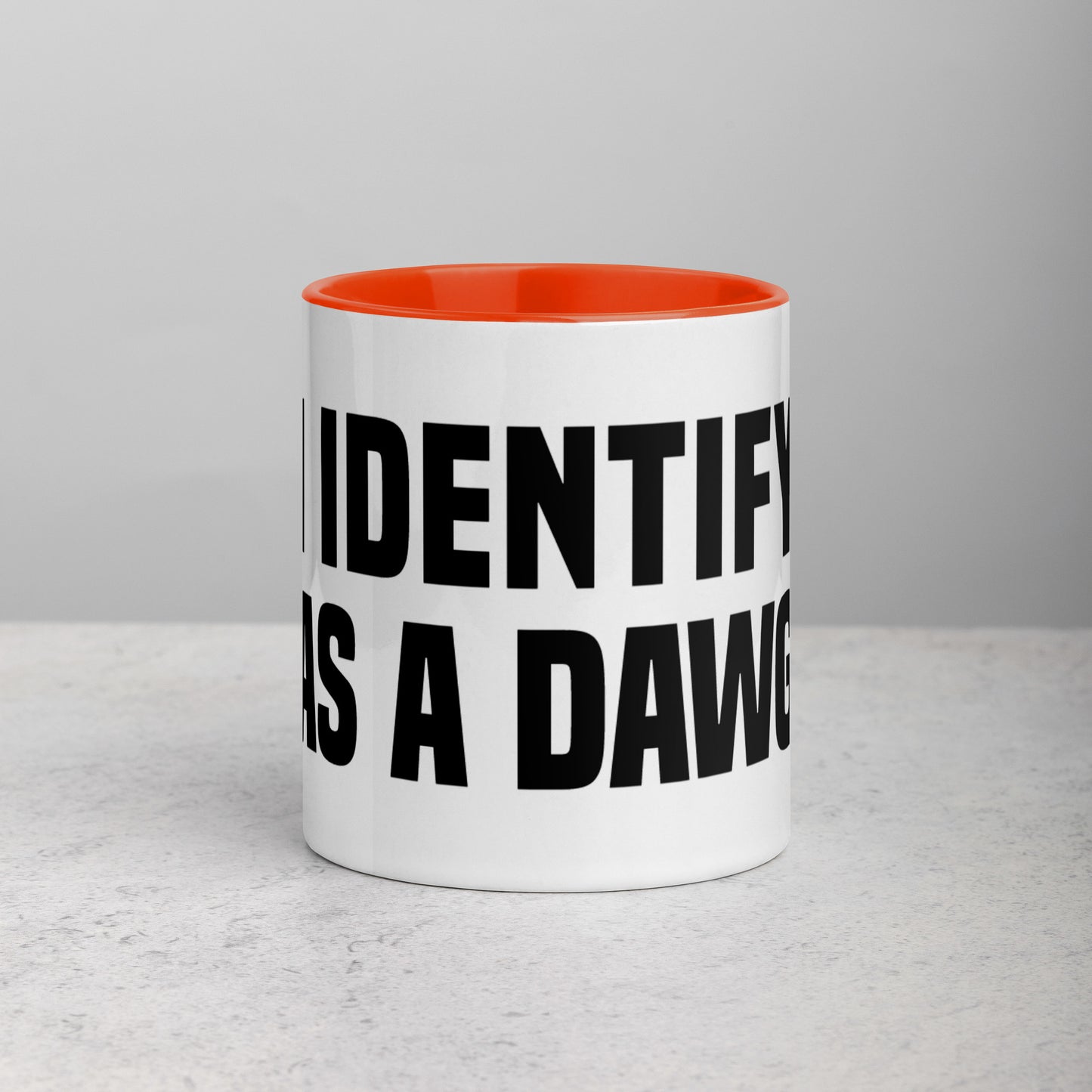 I Identify As A Dawg Mug with Color Inside