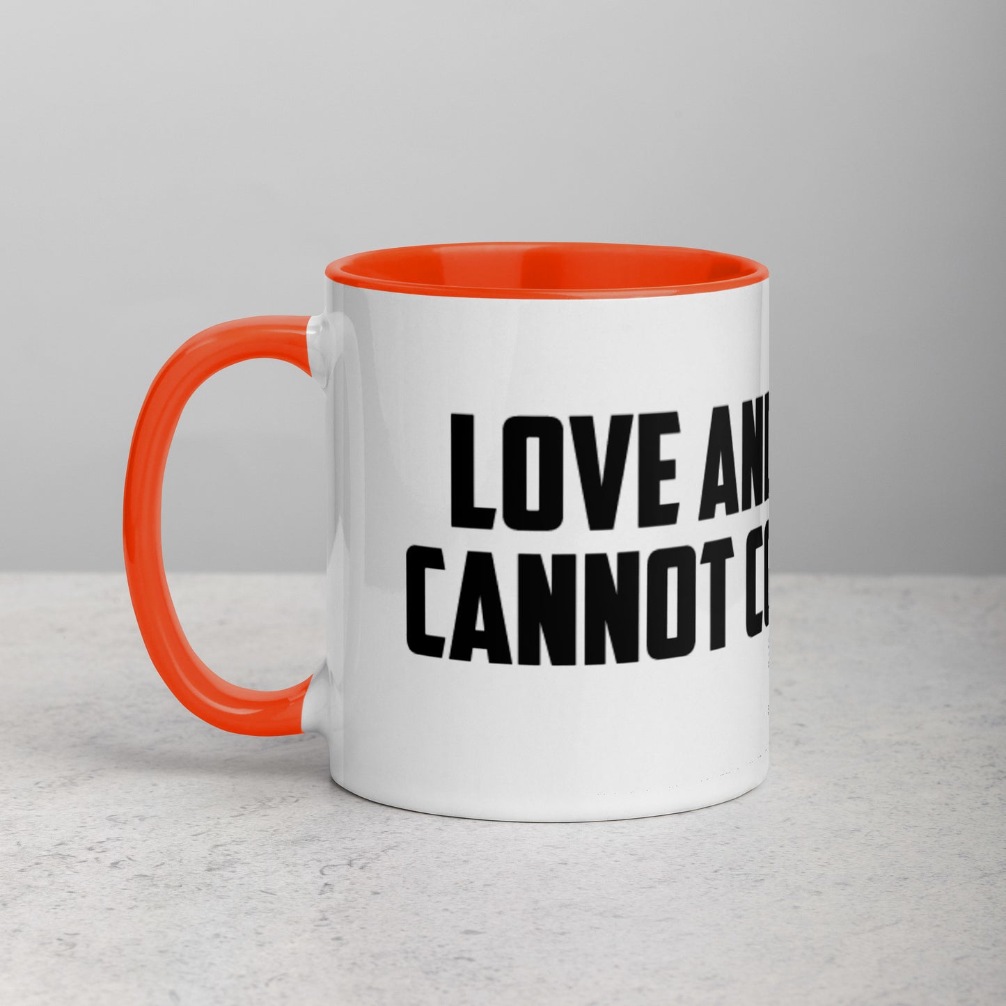 Love And Hate Mug with Color Inside