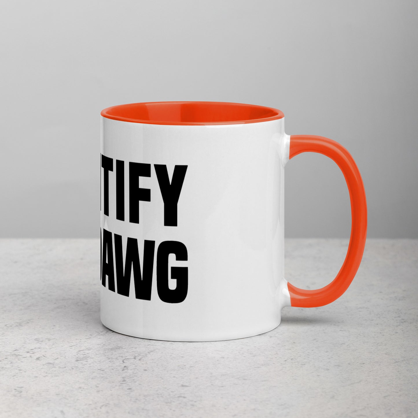 I Identify As A Dawg Mug with Color Inside