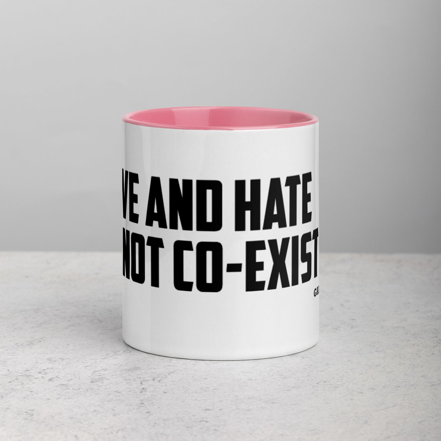 Love And Hate Mug with Color Inside