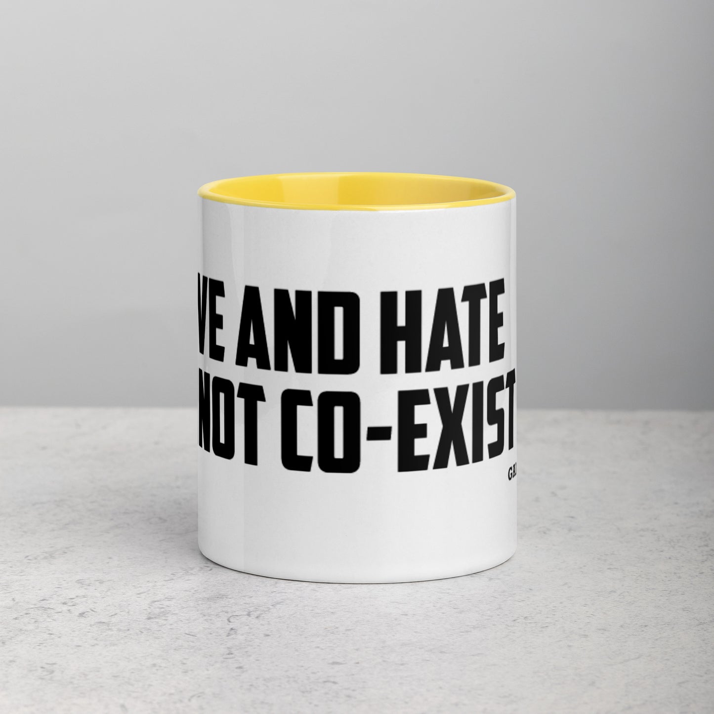 Love And Hate Mug with Color Inside