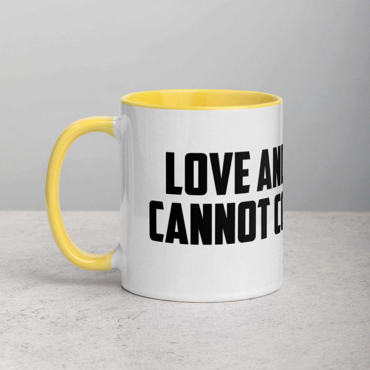 Love And Hate Mug with Color Inside