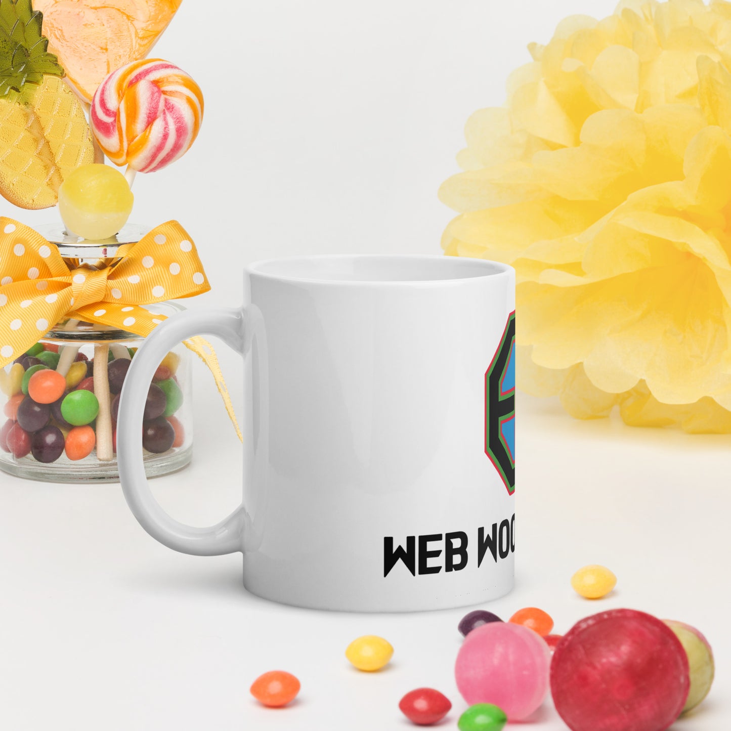 Web Wookie Works White glossy mug