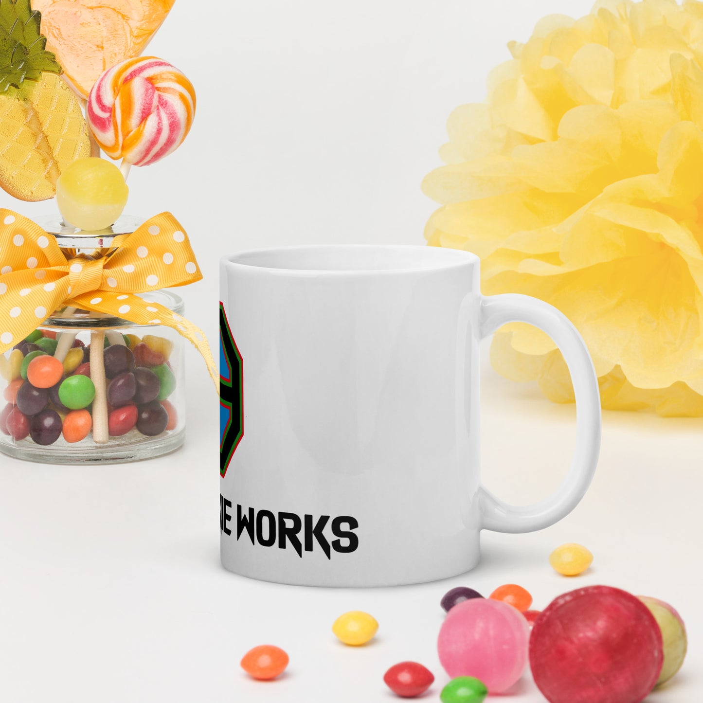 Web Wookie Works White glossy mug